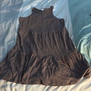 Sleeveless Brown Tiered Dress